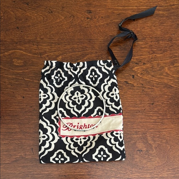 Brighton Black and Silver Bangle with Black Pouch - Picture 4 of 6